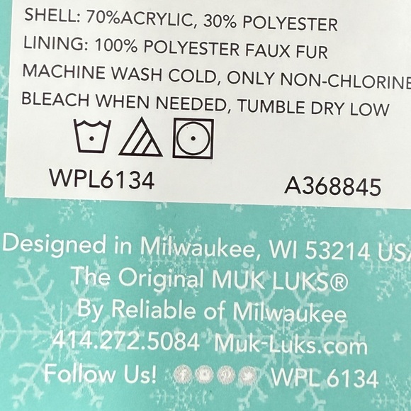 Muk Luks Multicolor Socks NWT 2 Pair Blue Cherry Gray Cuff L/XL The Original - Picture 9 of 10